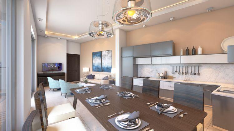 aurum-skyline-residencies-living-room කොළඹ 5