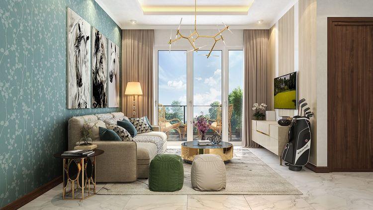 canterbury golf apartments living area Piliyandala