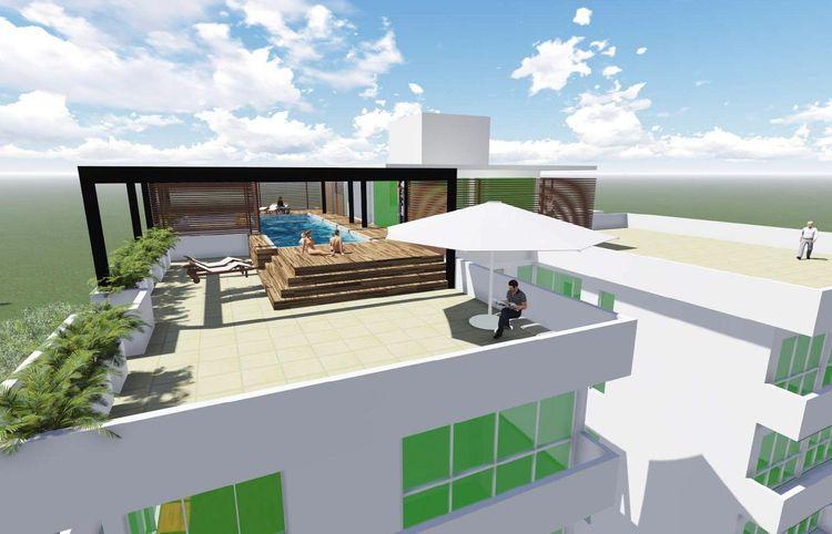 coral saffron rooftop pool கோட்டே