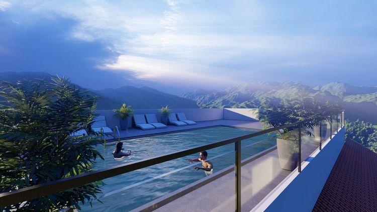 kandyan crown rooftop pool Kandy City